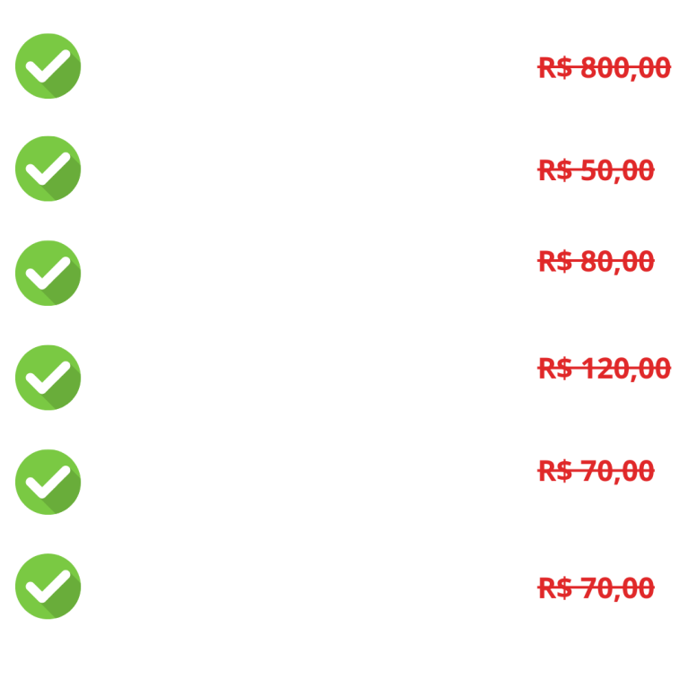 tudo que voce vai recebr